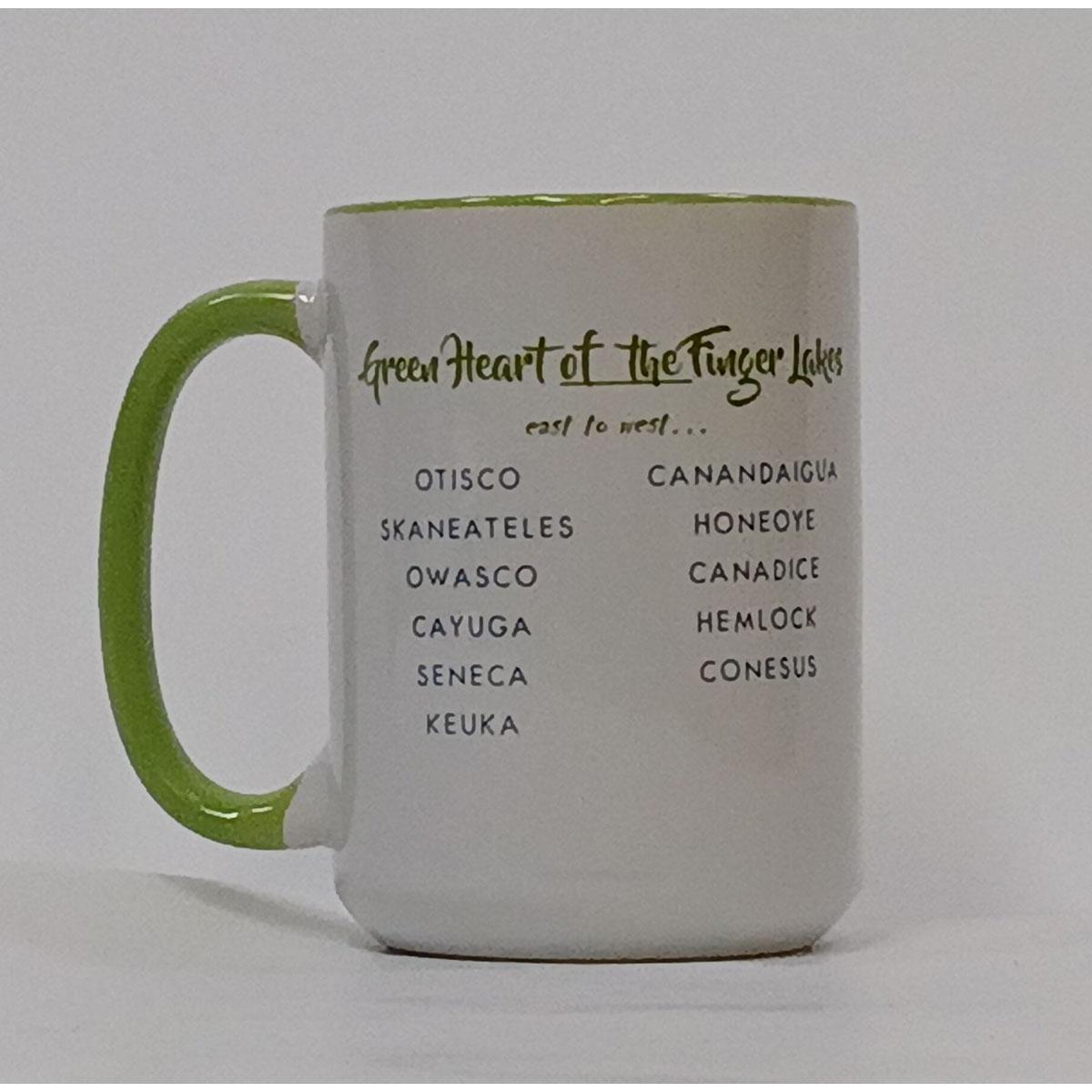 Green Heart Finger Lakes Mug Light